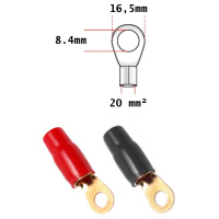 Kabelschuh | 20mm² | Loch Ø 8,4 mm | 1 x Rot, 1 x Schwarz