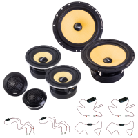 BlackAir 3-Wege-Komponentensystem mit Frequenzweichen | BA6MW + BA3M + BA1TW