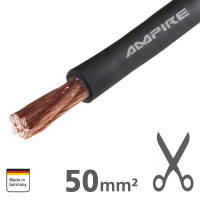 Stromkabel | Schwarz | 50mm² | Kupfer | Pro Meter