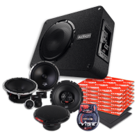 Lautsprecher- und Subwoofer-Paket | Audison APBX 10 AS2 | BLACKAIR6C + SLICK6 | Dämmpaket PRO