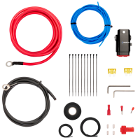 V10 | 100% Kupfer Batterie Hinten | 8 AWG / 10 mm² 60A Verstärker-Anschlussset