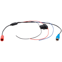 CAB-4MM-PW12VB | Rode 4M naar Blauwe RCA Kabel | 12V Voeding | BM Pinout | CVBS