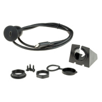 USB-C Verlängerungskabel | Armaturenbrett-Montage | USB-C > USB-C