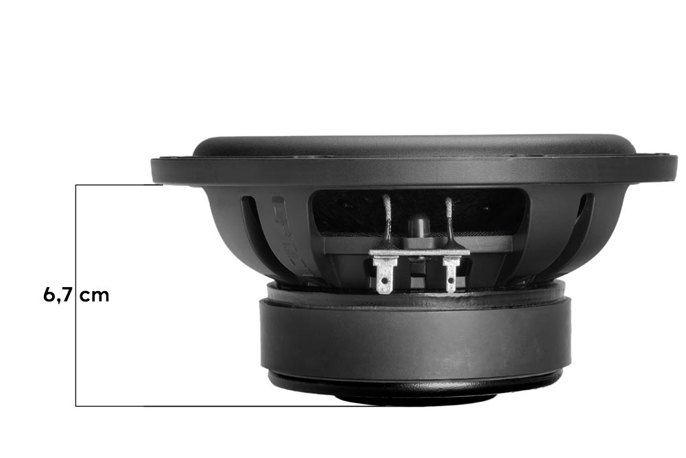 Option AIR-6 D2 Subwoofer 16,5cm - Platte 150W RMS Dubbele Spoel Voor Krachtige Bas