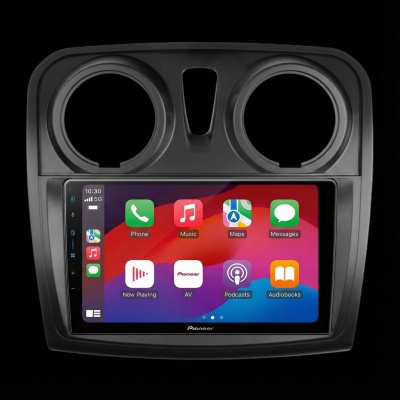 SPH-PF97BT met Dacia Sandero 2013 Montageframe Foto van SPH-PF97BT met Dacia Sandero 2013 Montageframe