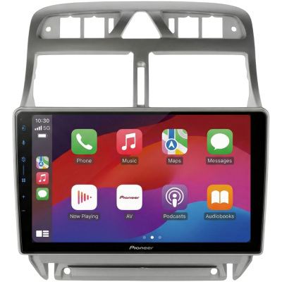 SPH-PF97BT met Peugeot 307 2002 Montageframe Foto van SPH-PF97BT met Peugeot 307 2002 Montageframe