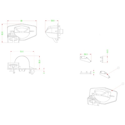 Afbeelding van Achteruitrijcamera Handgreep. passend Honda Accord 2008-2009,CR-V 2012-