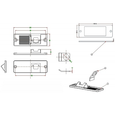 Afbeelding van Achteruitrijcamera Handgreep geschikt voor Mitsubishi Pajero 2006-