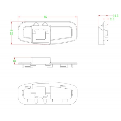 Afbeelding van Achteruitrijcamera Handgreep geschikt voor Honda Accord 2010-2012
