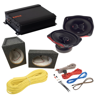Foto van Slick 6x9 Audio Pakket Grijs | SLICK693 Speakers + MDF Behuizingen + Versterker | Complete Set