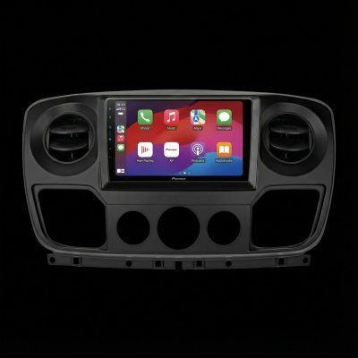 SPH-PF97BT met Opel Movano B X62 Montageframe Foto van SPH-PF97BT met Opel Movano B X62 Montageframe