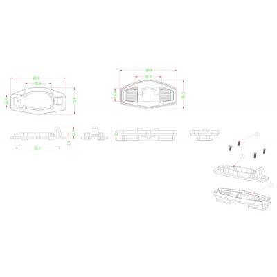 Afbeelding van Achteruitrijcamera Handgreep passend voor Honda Civic 2013- - LED ww