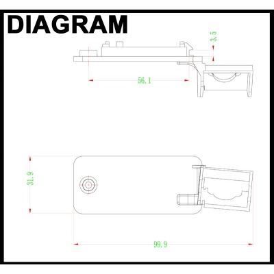 Afbeelding van Achteruitrijcamera Handgreep passend voor Audi A3,A4,A6,A8,Q7,S6