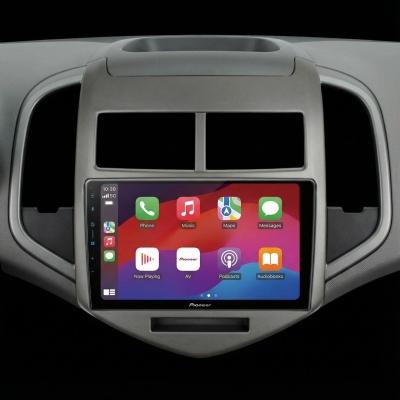 SPH-PF97BT met Chevrolet Aveo 2011 Montageframe Foto van SPH-PF97BT met Chevrolet Aveo 2011 Montageframe