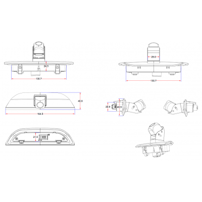 Bild von Bremslichtkamera AHD/CVBS passend Ford Transit Courier 2023-