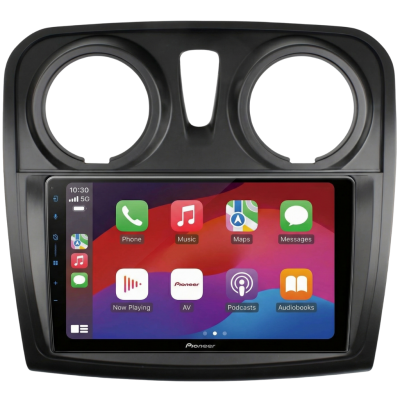 SPH-PF97BT met Dacia Sandero 2013 Montageframe Foto van SPH-PF97BT met Dacia Sandero 2013 Montageframe