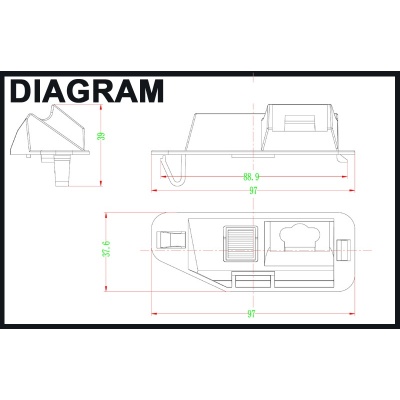 Bild von Rückfahrkamera Griffleiste passend f Lexus ES,LS,RX - LED kw