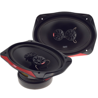 Afbeelding van Slick 6x9 Audio Pakket Zwart | SLICK693 Speakers + MDF Behuizingen + Versterker | Complete Set