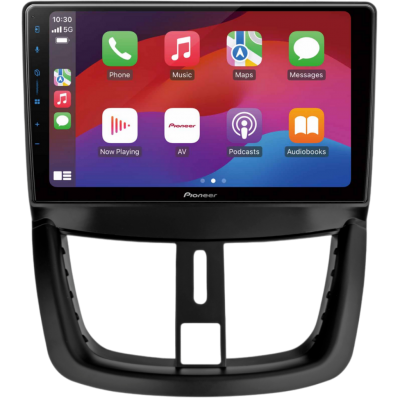 SPH-PF97BT met Peugeot 207 2006 Montageframe Foto van SPH-PF97BT met Peugeot 207 2006 Montageframe