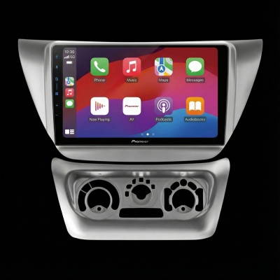 SPH-PF97BT met Mitsubishi Lancer IX Evo Montageframe Foto van SPH-PF97BT met Mitsubishi Lancer IX Evo Montageframe