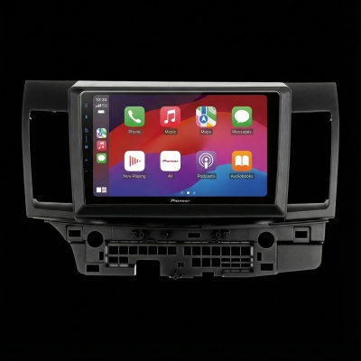 SPH-PF97BT met Mitsubishi Lancer 2008 Montageframe Foto van SPH-PF97BT met Mitsubishi Lancer 2008 Montageframe