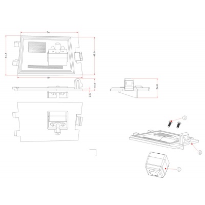 Bild von Rückfahrkamera Griffleiste passend f Jeep Compass,GrandCherokee