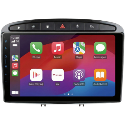 SPH-PF97BT met Peugeot 308 2008 Montageframe Foto van SPH-PF97BT met Peugeot 308 2008 Montageframe