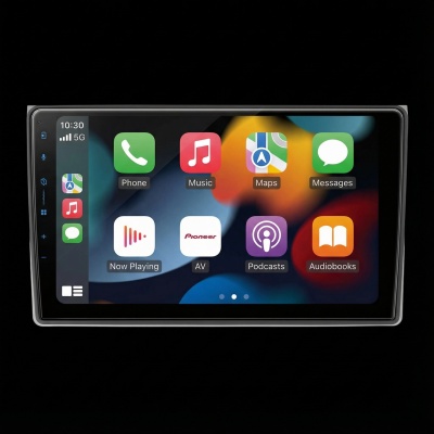 SPH-PF97BT met Audi A4 B6 Montageframe Foto van SPH-PF97BT met Audi A4 B6 Montageframe