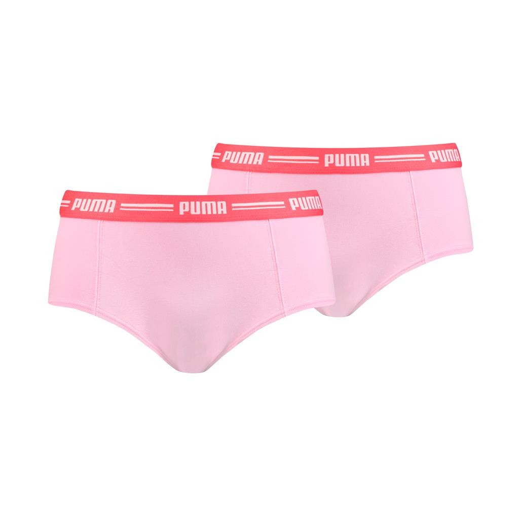 Puma 2 Pack dames boxer short Iconic PINKRED 573010001 424 Puma 2 Pack dames boxer short Iconic PINKRED 573010001 424