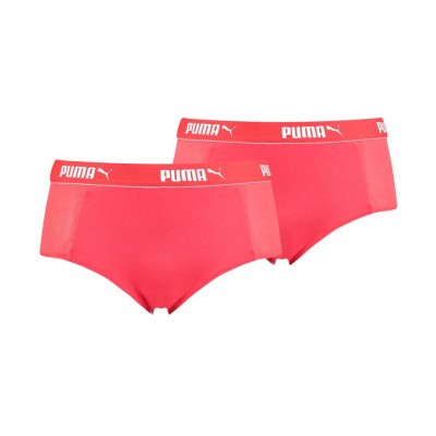 Puma 2 Pack dames boxer short Iconic PINKRED 573010001 424 Puma 2 Pack dames boxer short Iconic PINKRED 573010001 424