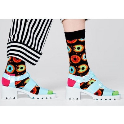 Foto van Happy socks zwart met DONUTS print SDON01-9300 