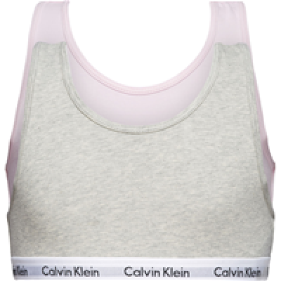 Foto van Calvin Klein Modern Cotton Girls 2-Pack Bralette GREY H/UNIQUE G80G897000 NOS