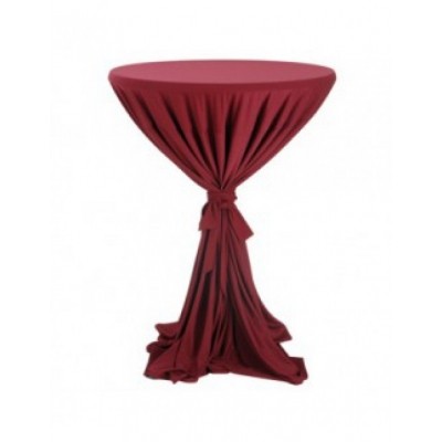 Hoes voor praat/statafels bordeaux rood met strik Hoes voor praat/statafels bordeaux rood met strik