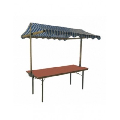 Partykraam blauw/wit dakje 200 x 80 cm Partykraam blauw/wit dakje 200 x 80 cm