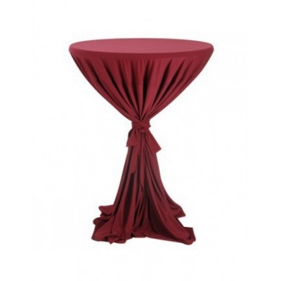 Statafel - Praattafel + hoes met strik bordeaux rood Statafel - Praattafel + hoes met strik bordeaux rood