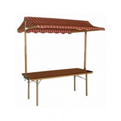 Partykraam rood/wit dakje 200 x 80 cm Partykraam rood/wit dakje 200 x 80 cm