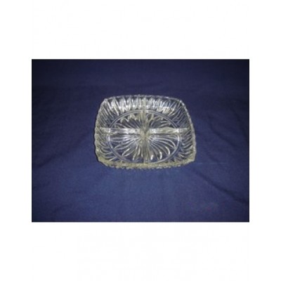 Verdeelschaal glas 4 vaks Verdeelschaal glas 4 vaks