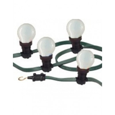 Prikkabel 50 meter met witte lampen Prikkabel 50 meter met witte lampen