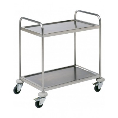 Serveerwagen met 2 plateaus Serveerwagen met 2 plateaus