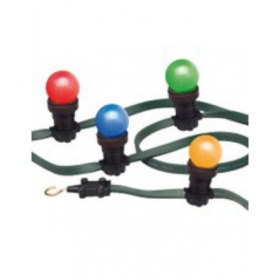 Prikkabel 25 meter met gekleurde lampen Prikkabel 25 meter met gekleurde lampen