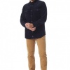 Afbeelding van Mousqueton Kermelo Overshirt – Grove Rib met Dubbele Borstzak Marine