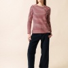 Afbeelding van Saint James Merivelours Tri – Veloursjersey Top met Textuur