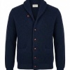 Afbeelding van William Lockie Windsor Vest – 100% Lamswol met Sjaalkraag Navy 