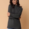 Afbeelding van Noble Wilde Cable Funnel Neck Possum, Merino & Zijde