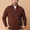 Afbeelding van Noble Wilde Sefton Half Zip Possum, Merino & Zijde