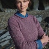 Afbeelding van Fisherman out of Ireland Roll Neck Damestrui Dark Mauve