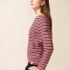 Afbeelding van Saint James Merivelours Tri – Veloursjersey Top met Textuur