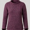 Afbeelding van Fisherman out of Ireland Roll Neck Damestrui Dark Mauve