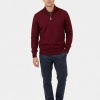 Afbeelding van William Lockie Dori Short Zip Neck Red Velvet