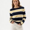 Afbeelding van ​Holebrook Juni Boatneck- Navy Multicolor